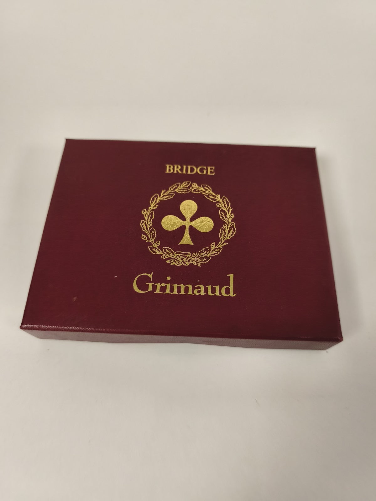 Coffret Bridge Grimaud 2 jeux 54 cartes, bordeaux décor doré Renoir