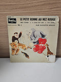 Vinyle 45 tours ancien Le Petit Renne au Nez Rouge disque vintage collection rét