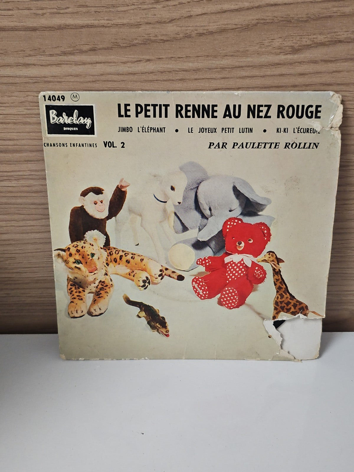 Vinyle 45 tours ancien Le Petit Renne au Nez Rouge disque vintage collection rét