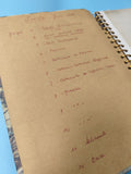 Ancien classeur photos de voyage Sicile 1978 vintage, pages manuscrites