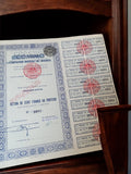 Action au porteur COGEMO COMIMO 1920s Casablanca ancien document financier