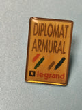 Vintage pin's Legrand Diplomat Armural badge ancien rectangle publicitaire