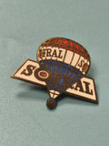Pin's vintage SOFRAL montgolfière émaillé, collection publicitaire ancien