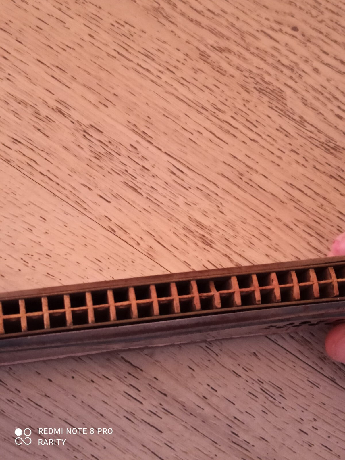 Harmonica ancien M. Hohner Echo-Luxe, vintage, état usé, instrument à vent