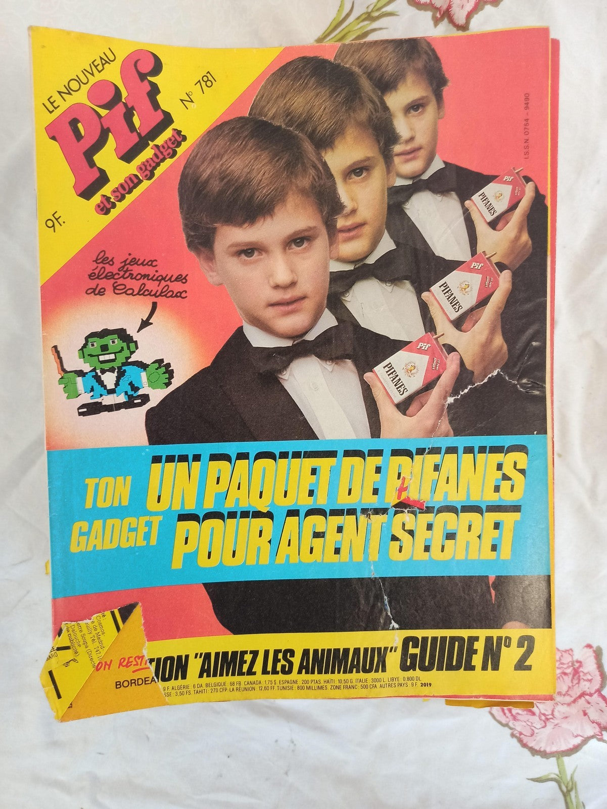 Magazine Pif Gadget vintage n°781 années 80 couverture couleur rétro ancien
