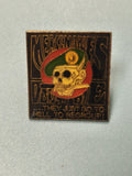 Pin's vintage mercenaries carré, tête de mort béret vert, collection armée