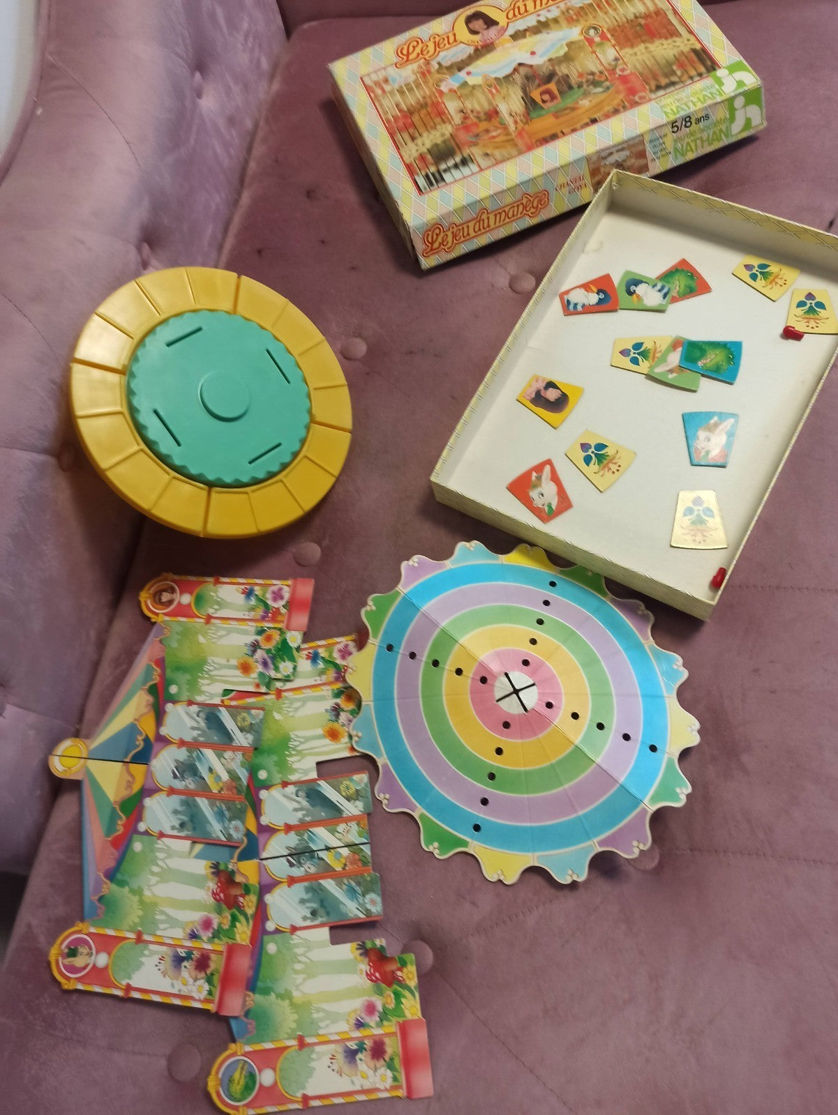 Jeu de société vintage Chantal Goya Le Jeu du Manège années 80 rétro Nathan