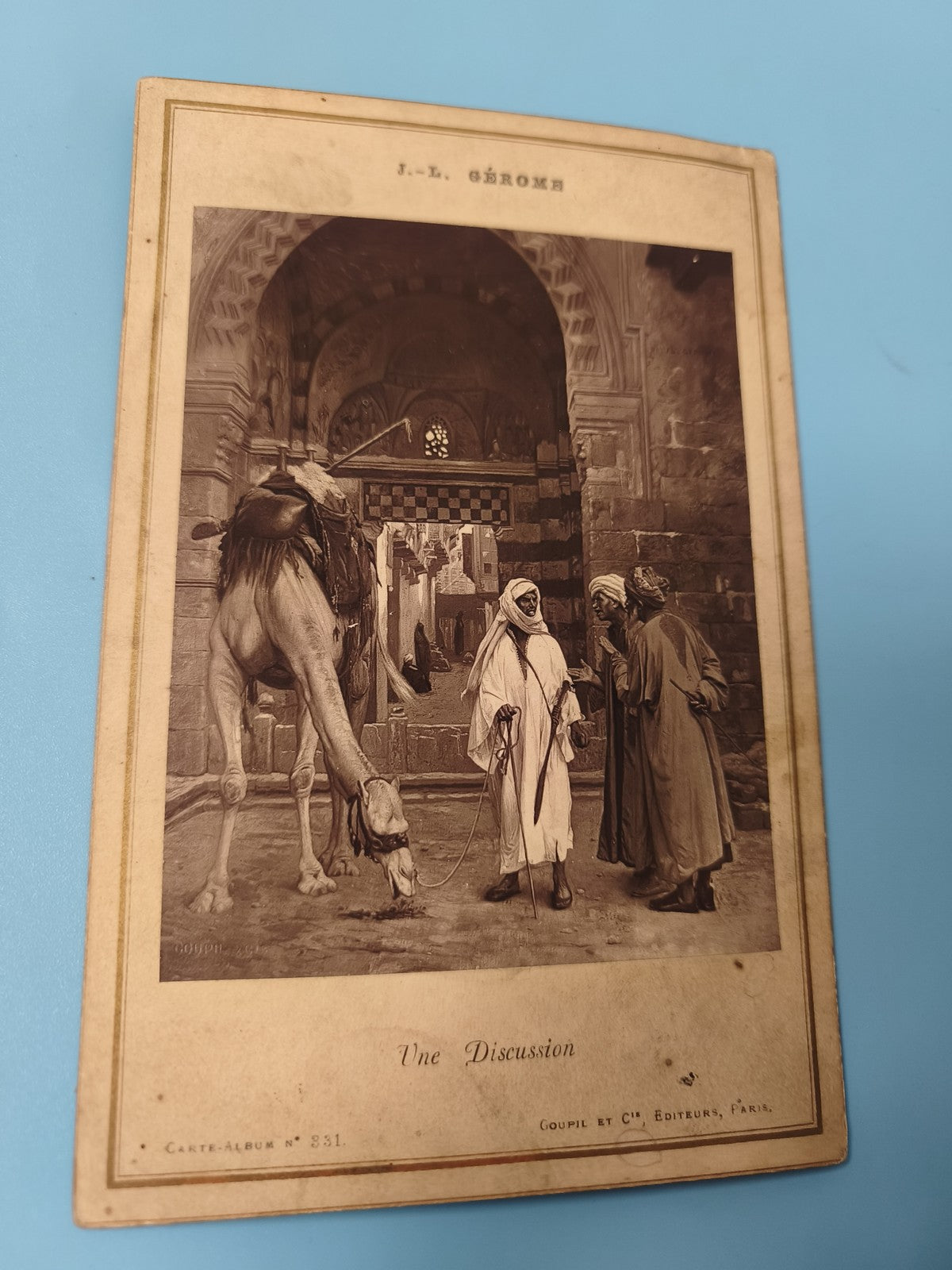 Ancienne photographie Maroc J.L. Gérôme carte-album orientalisme Goupil