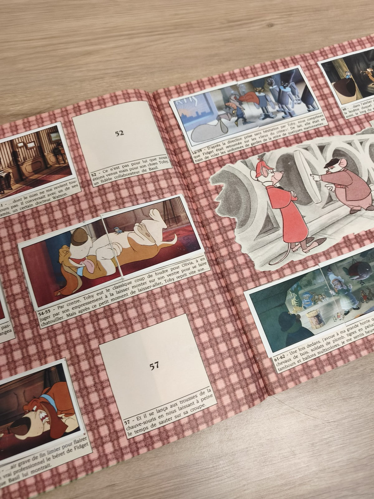 Vintage album Panini incomplet Basil Détective privé Disney 1986