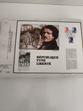 Feuillet CEF philatélie République Type Liberté timbres oblitérés tirage limité