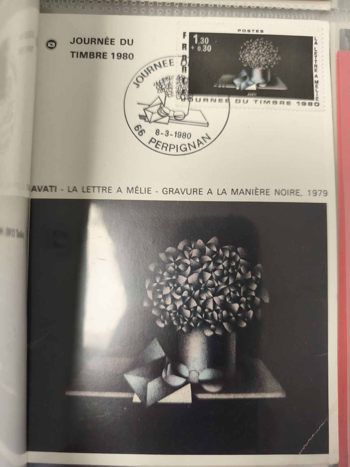 Ancien FDC Journée du Timbre 1980 Perpignan ? La Lettre à Mélie, gravure