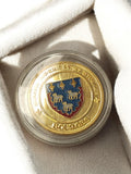 Médaille ancienne Bourges blason doré émaillé héraldique vintage numismatique