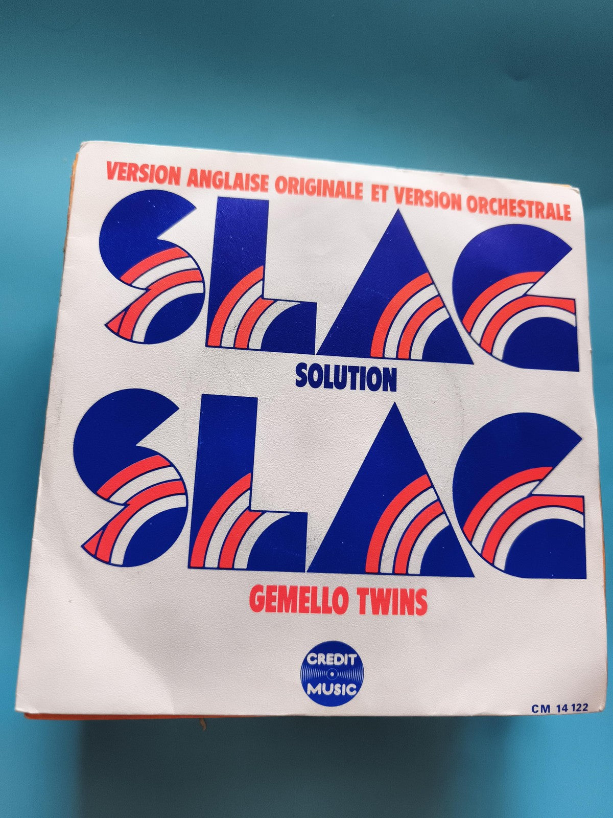 Vinyle 45 tours SLAG Solution Gemello Twins Credit Music pochette pop