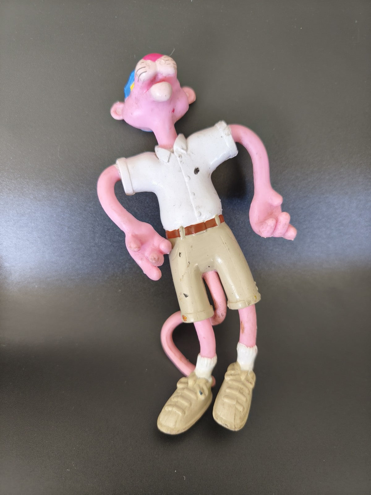 Figurine rétro Panthère Rose ancienne, vintage, collection décor cartoon rare