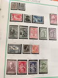 Timbres Belgique années 1950-58 philatélie lot x15 oblitérés thématiques