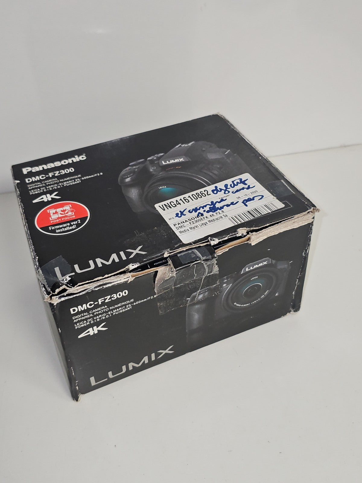 Boîte vide d'origine Panasonic Lumix DMC-FZ300 pour appareil photo, emballage Pa