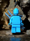Lego minifigurine monochrome bleue ninja rare, accessoires épées, figurine