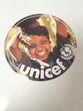 Vintage ancien autocollant publicitaire UNICEF grand format rétro collection