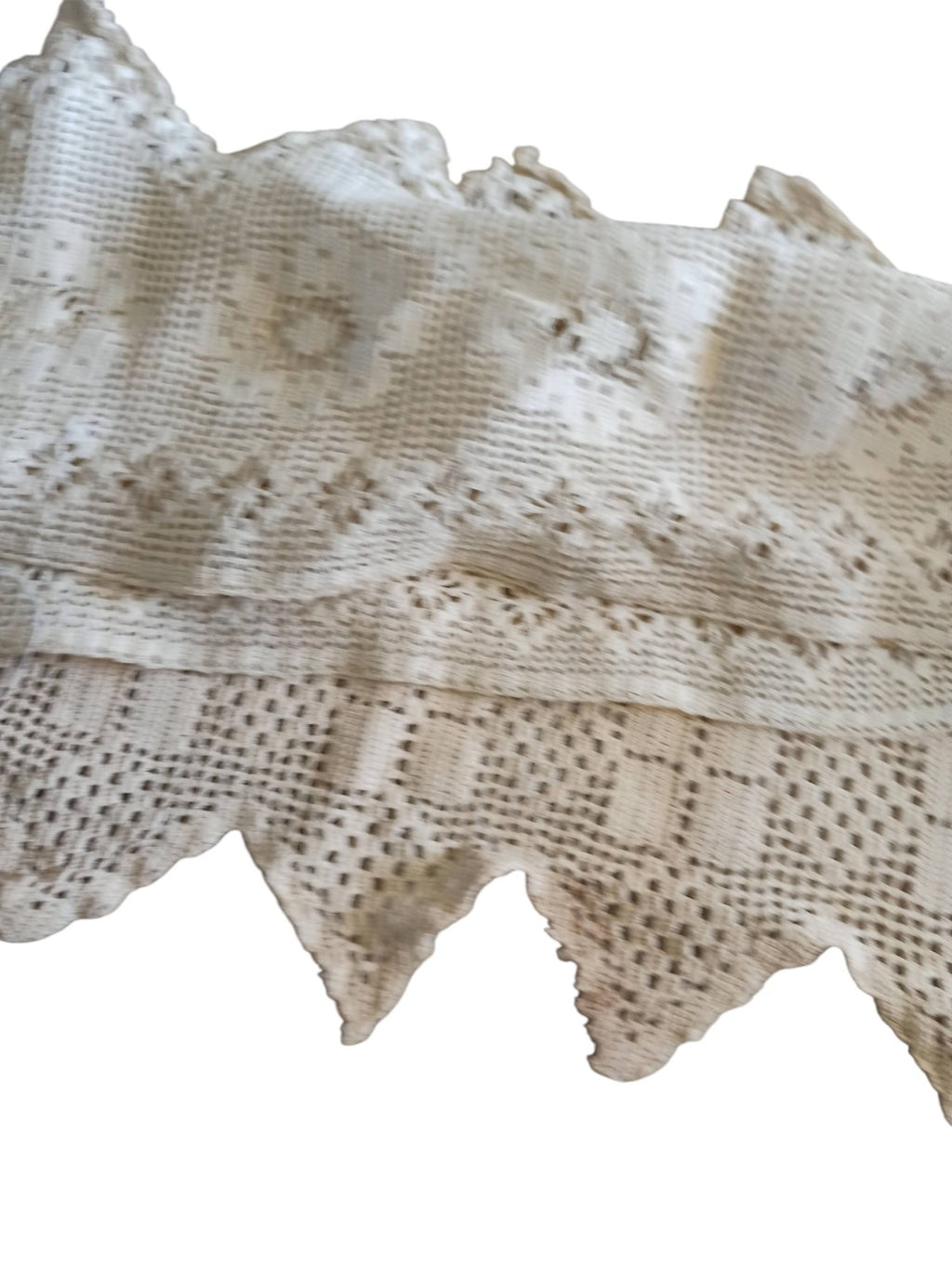 Lot de 4 dentelles anciennes au crochet - Style vintage France