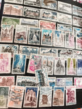 Timbres anciens France monuments architecture lot philatélie oblitérés vintage