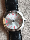 Montre homme Handball Euro 2010 cadran argenté bracelet noir