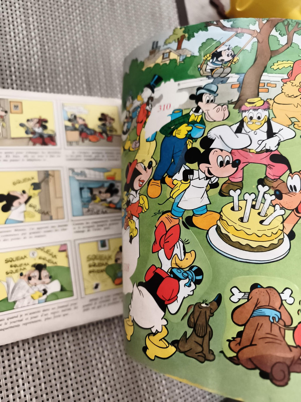Album Panini Mickey Story ancien vintage Disney figurines Le Journal de Mickey