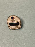 Vintage pin's elf casque compétition auto moto ancien collection (Ref 2)