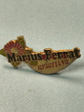 Vintage pin's Marius Ferrat fleur émaillée collection publicitaire ancien