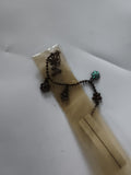 Collier vintage bronze fleurs pendentifs émaillés deadstock rétro magasin