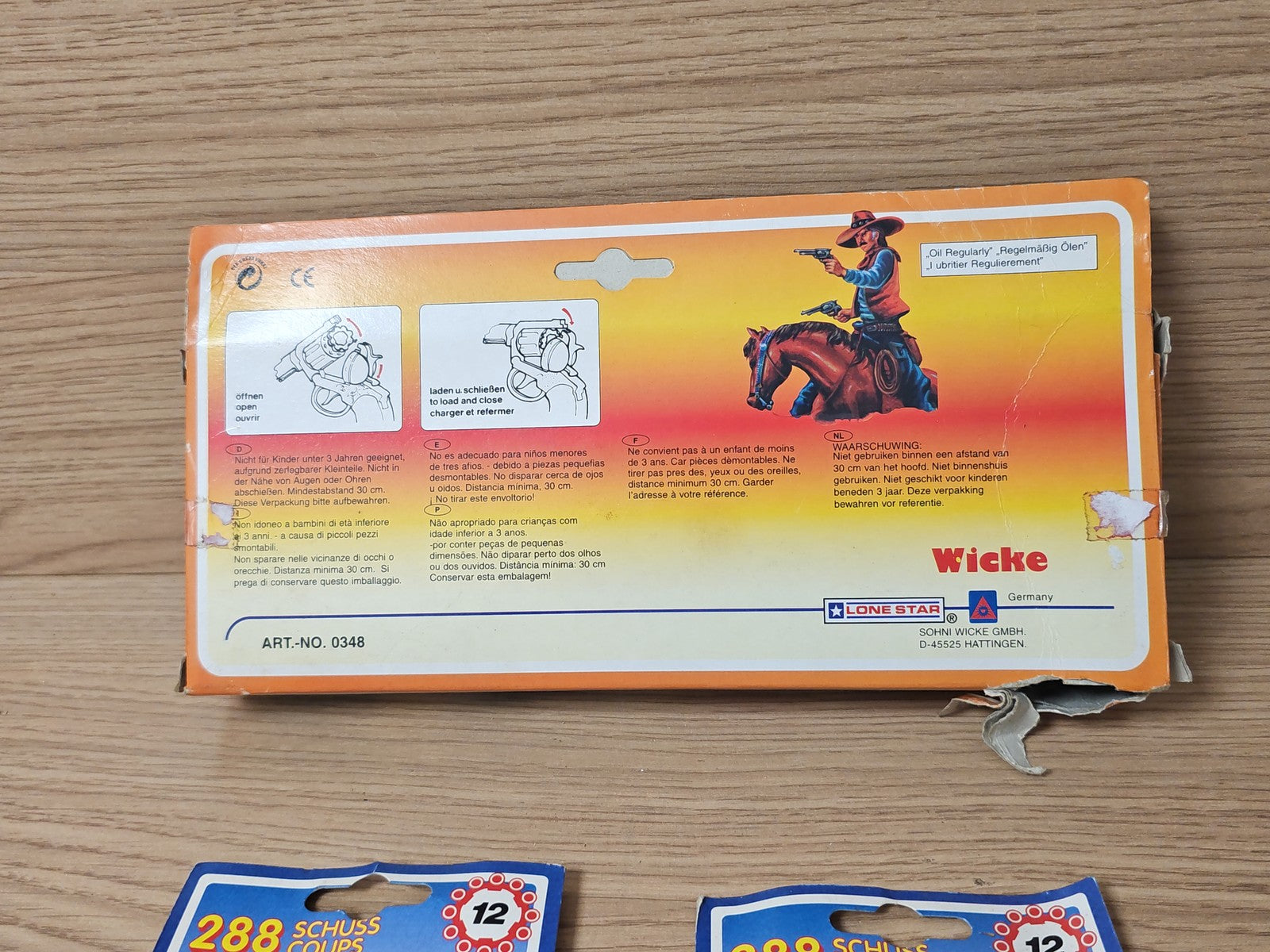 Mini revolver rétro Wicke ancien avec boîte d?origine pour collectionneur