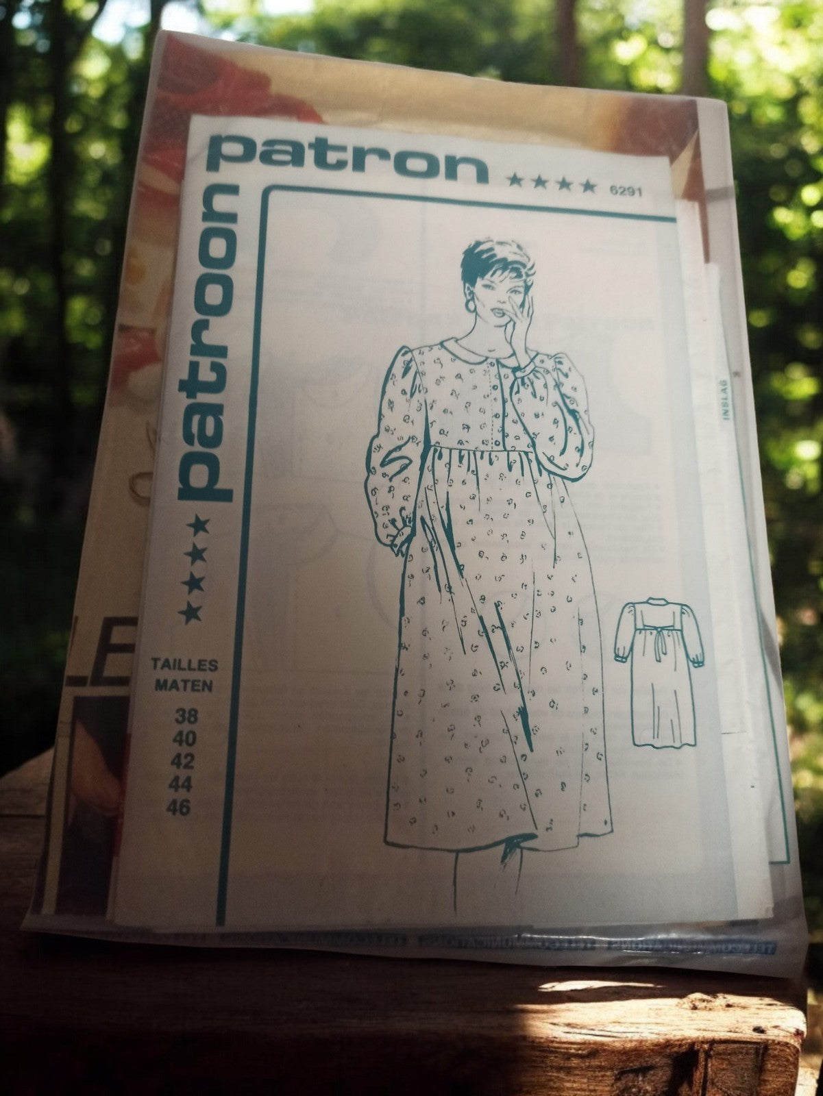 Patron couture vintage robe femme 38-46 manches longues rétro ancien 6291