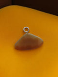 Pendentif vintage agate naturelle, pièce unique, gros triangle, bijou rétro