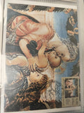 Ancien timbre FDC Botticelli 1992 illustration Vierge à l?Enfant art religieux