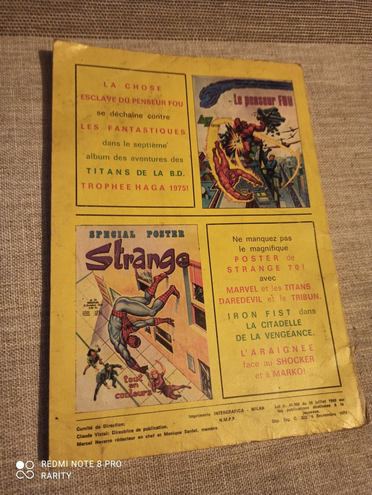 Comic Strange n°69 1975 vintage super-héros tout en couleurs France