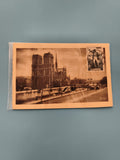 Carte postale Notre-Dame de Paris timbre Rouget de Lisle philatélie (Ref 2)