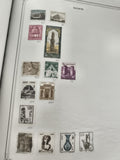 Timbres Égypte lot x13 monuments pharaons pyramide architecture philatélie
