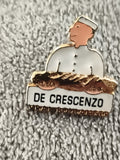 Pin's vintage boulanger De Crescenzo vrai boulanger émail doré badge ancien