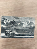 Ancienne carte postale auto Galibier Dauphiné Lautaret Massif Meije montagne