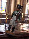 Figurine soldat plomb Napoléonien vintage uniforme vert blanc armée Empire