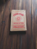 Jeu de lettres vintage Cross-Mino ancien, boîte carton, publicité rare