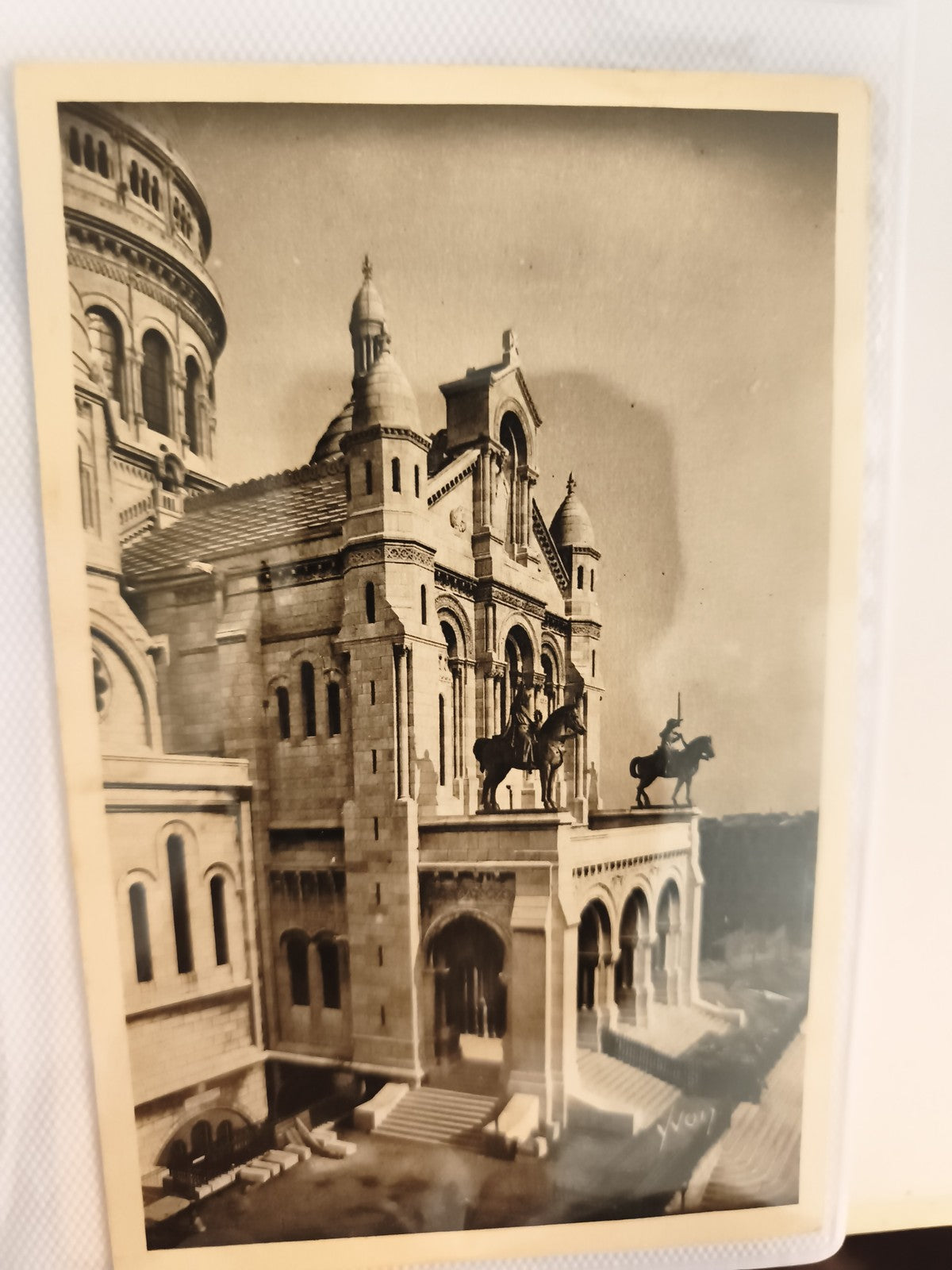 Carte postale ancienne Basilique Sacré-Cœur Paris CPA photo vintage noir et blan
