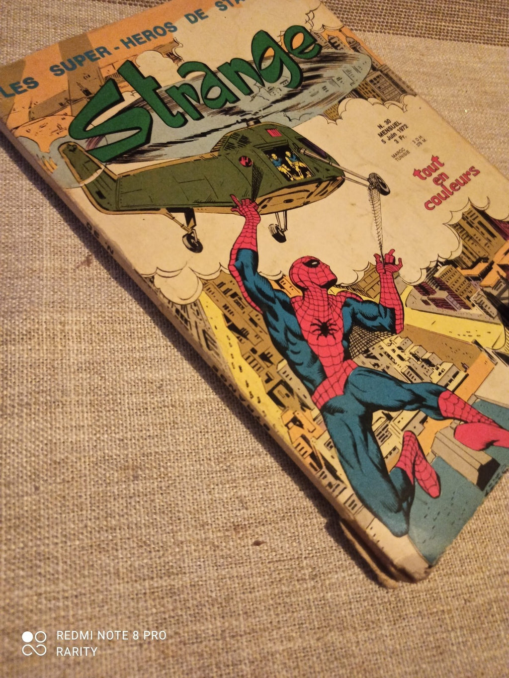 Comics Strange n°30 1972 Spider-Man vintage Marvel tout en couleurs
