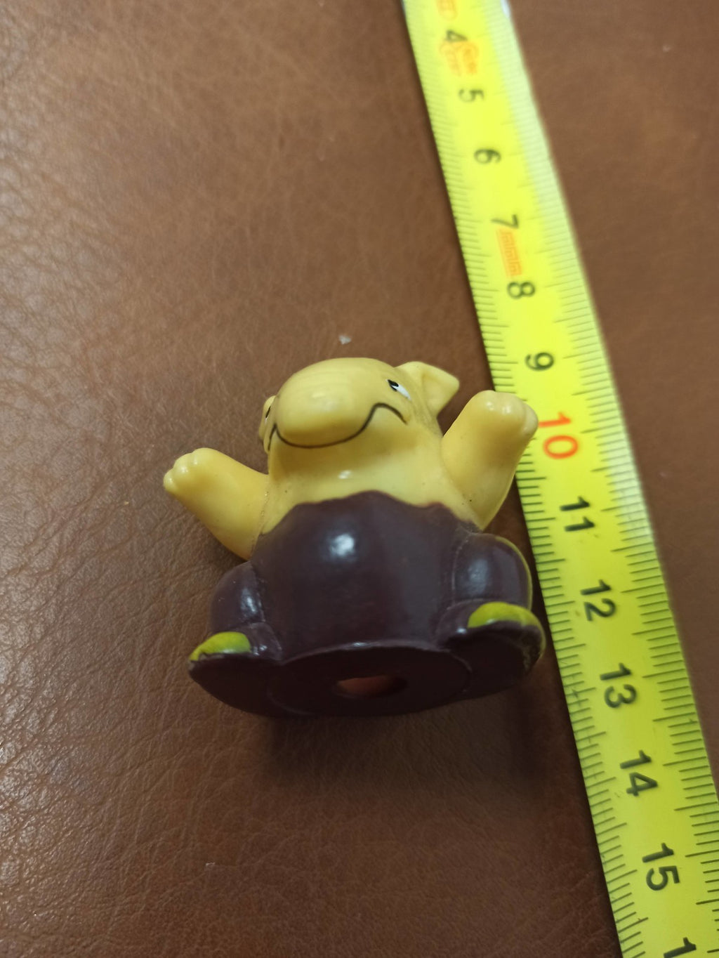 Figurine vintage Pokémon Soporifik jaune marron rétro années 90 ancien jouet