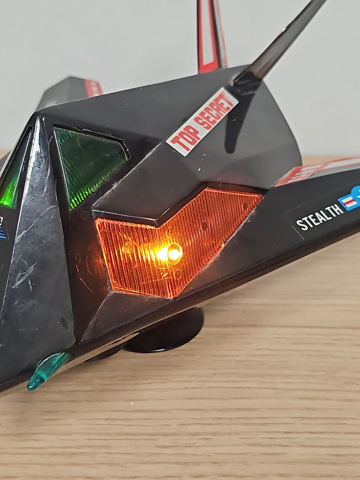 Jouet ancien avion Stealth Nighthawk F117A rétro vintage, collection fonctionnel