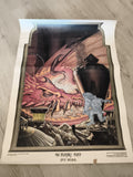 Affiche vintage fantasy The Invisible Thief Steve Hickman dragon 1978 poster BD