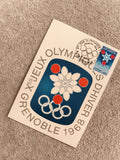 Carte Premier Jour Jeux Olympiques Grenoble 1968 timbre 0,60 philatélie