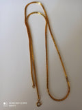 Collier chaîne vintage doré années 80 motif géométrique bijou rétro
