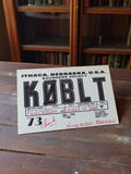Carte QSL radio amateur vintage KØBLT Nebraska USA 1977 rétro authentique