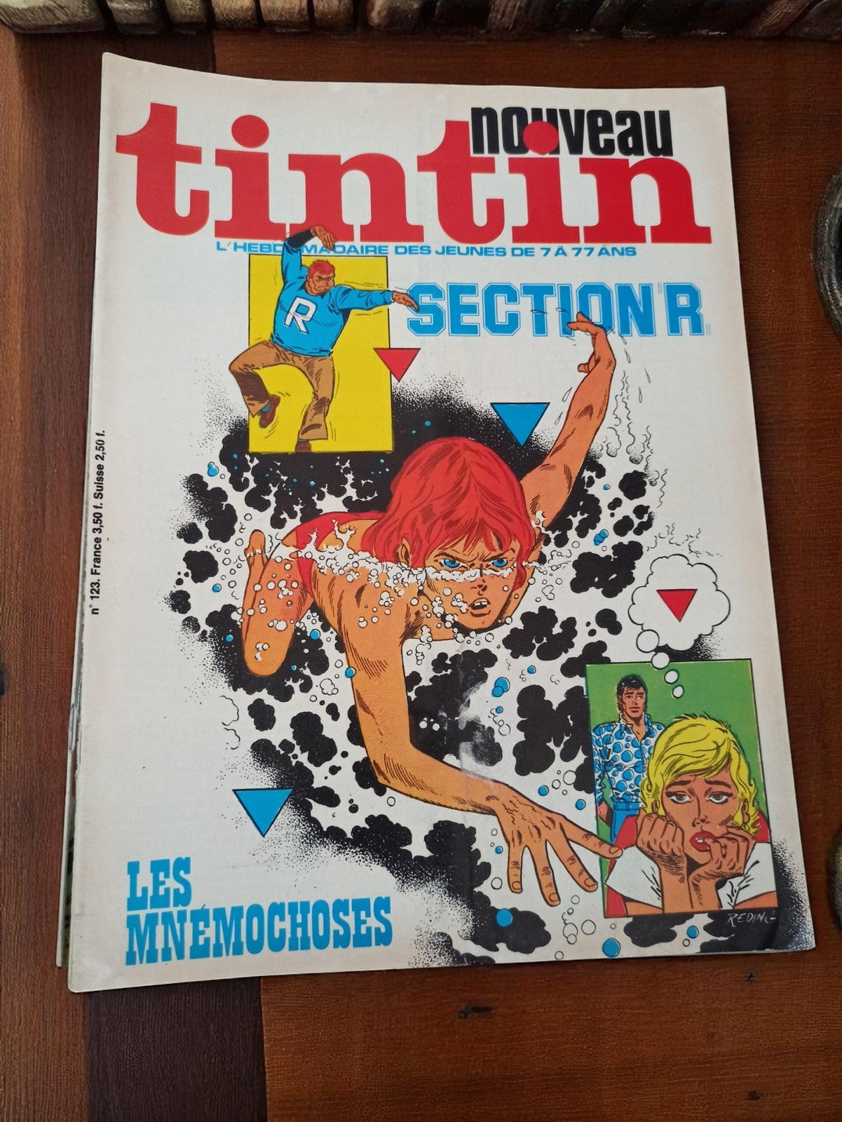Magazine Tintin vintage années 70, n°1231, Section R, Les Mnémoschoses, BD hebdo