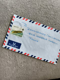 Lettre affranchie enveloppe avion timbre Afrique du Sud poisson philatélie
